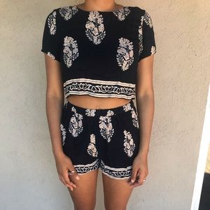 Flowers blue set Zaful